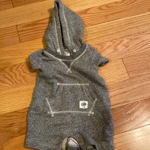 Baby Gap grey romper with hood